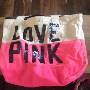 Love pink tote